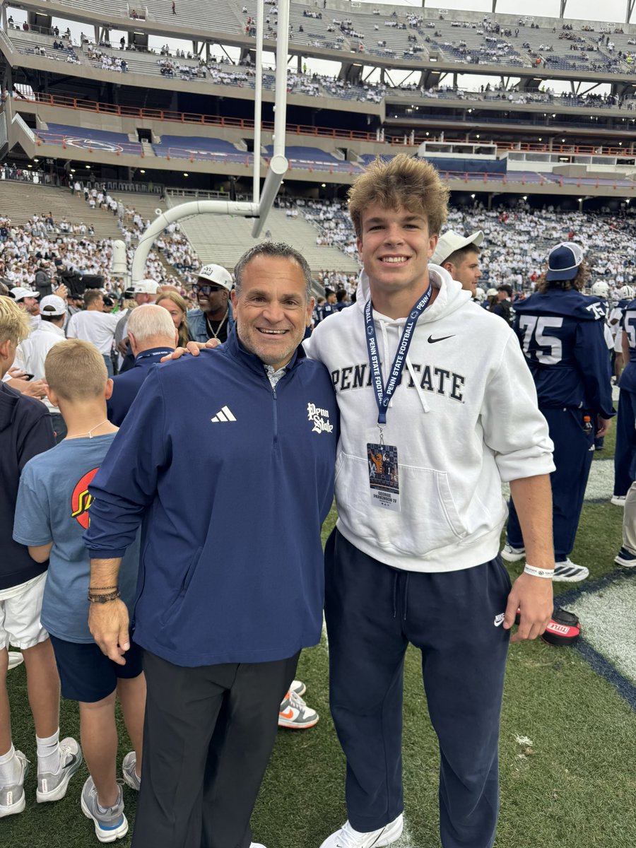 ParkinsonIV's tweet photo. Huge thanks to @PennStateFball @CoachMC_PSU @CoachSmith_9 @dantonlynn @CoachTerryPSU @MalloeMalloe @DerekHoodjer @TrentSlattenow @gabbymazzie @RyanSnyderOn3 @tyler_calvaruso @ChadSimmons_ @TomLoy247 @BrianDohn247 @EdOBrienCFB @TheUCReport @SWiltfong_ @Apexathletes_ @CoachGeorgeIII @GarageStrength  had a great time 🦁