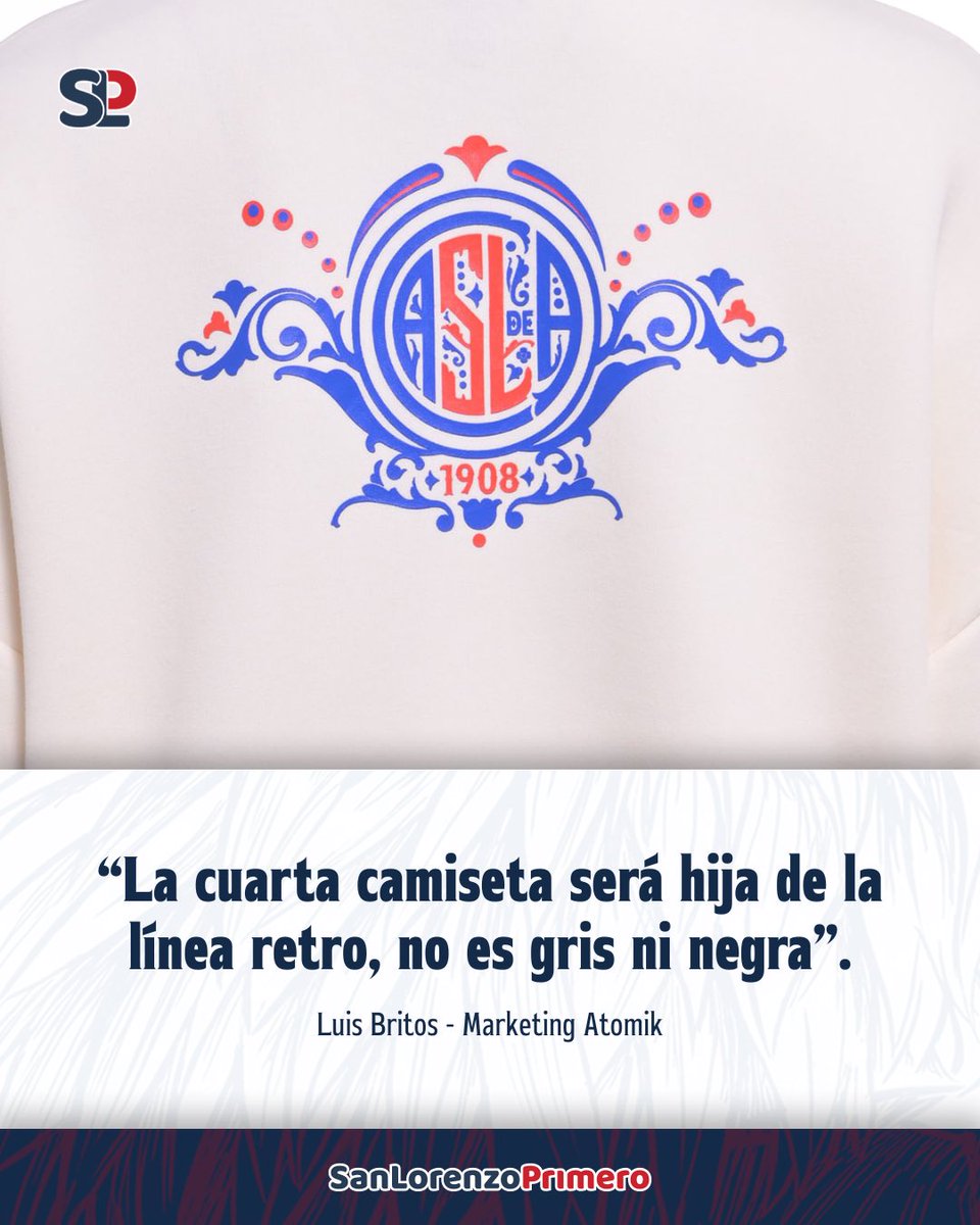 SanLorePrimero's tweet photo. 💣 Nueva piel cuerva

San Lorenzo estrenará cuarta equipación en el partido ante Riestra por la fecha 12 del Torneo Clausura, así lo confirmó Luis Britos desde Atomik.

👕 Además adelantó que “no es ni gris ni negra”. https://t.co/dMX6jyh380