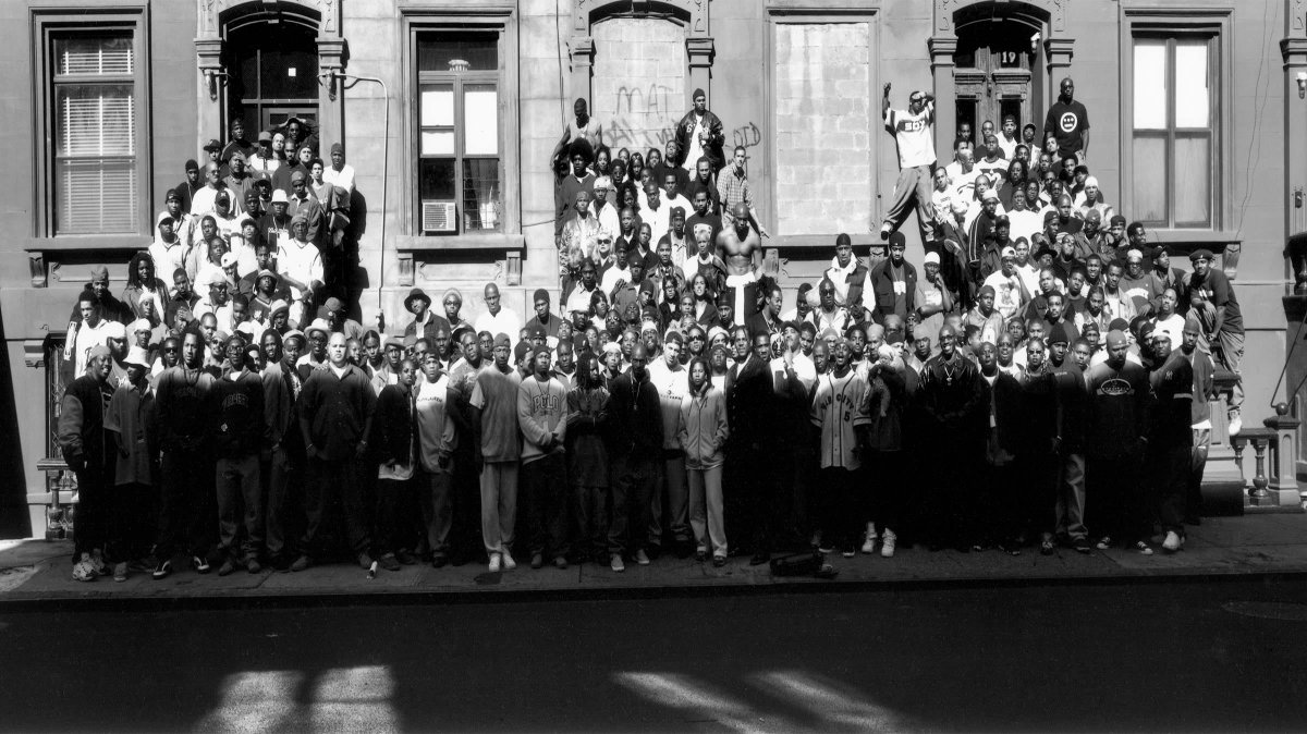 evboogie's tweet photo. On this day in 1998, @XXL shot 'The Greatest Day In Hip Hop' cover in Harlem. https://t.co/T3kOJ5Zq7q