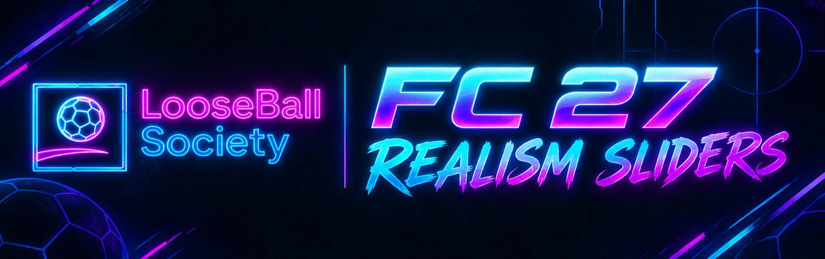 looseballsoc's tweet photo. New here or just discovering us?
At LooseBall we make realism-focused gameplay sliders for EA FC.
Our main goal is simple: make the ball feel as real as possible, and make controlling it under pressure the real challenge. That’s the core of everything we do.
#FC27 #Sliders https://t.co/E7tSDsDEYZ