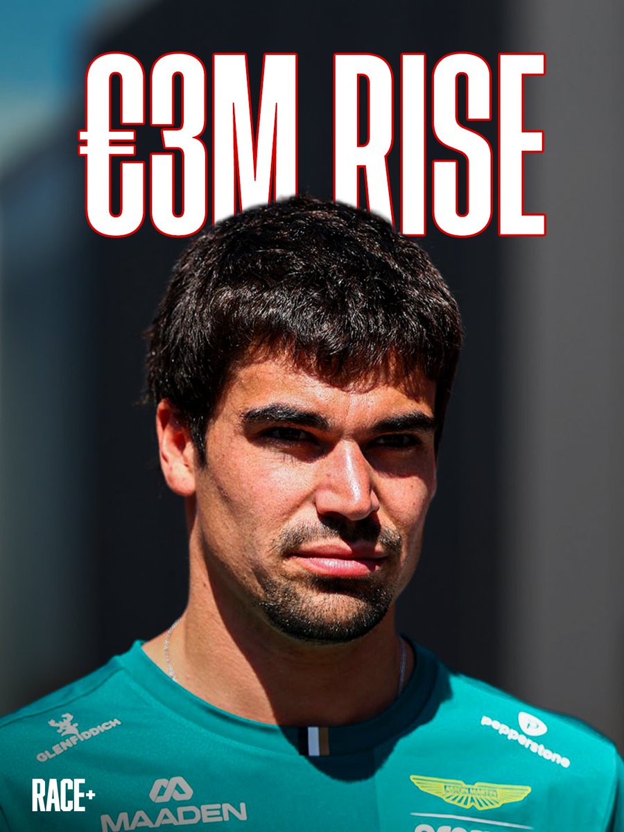 racepluscom's tweet photo. 💰 Lance Stroll will reportedly earn €15 million in 2027 and 2028 under his new contract with the Aston Martin F1 Team.

The Canadian driver previously earned €12 million.

📰 @MarcLimacher https://t.co/Q68zFcZz4W