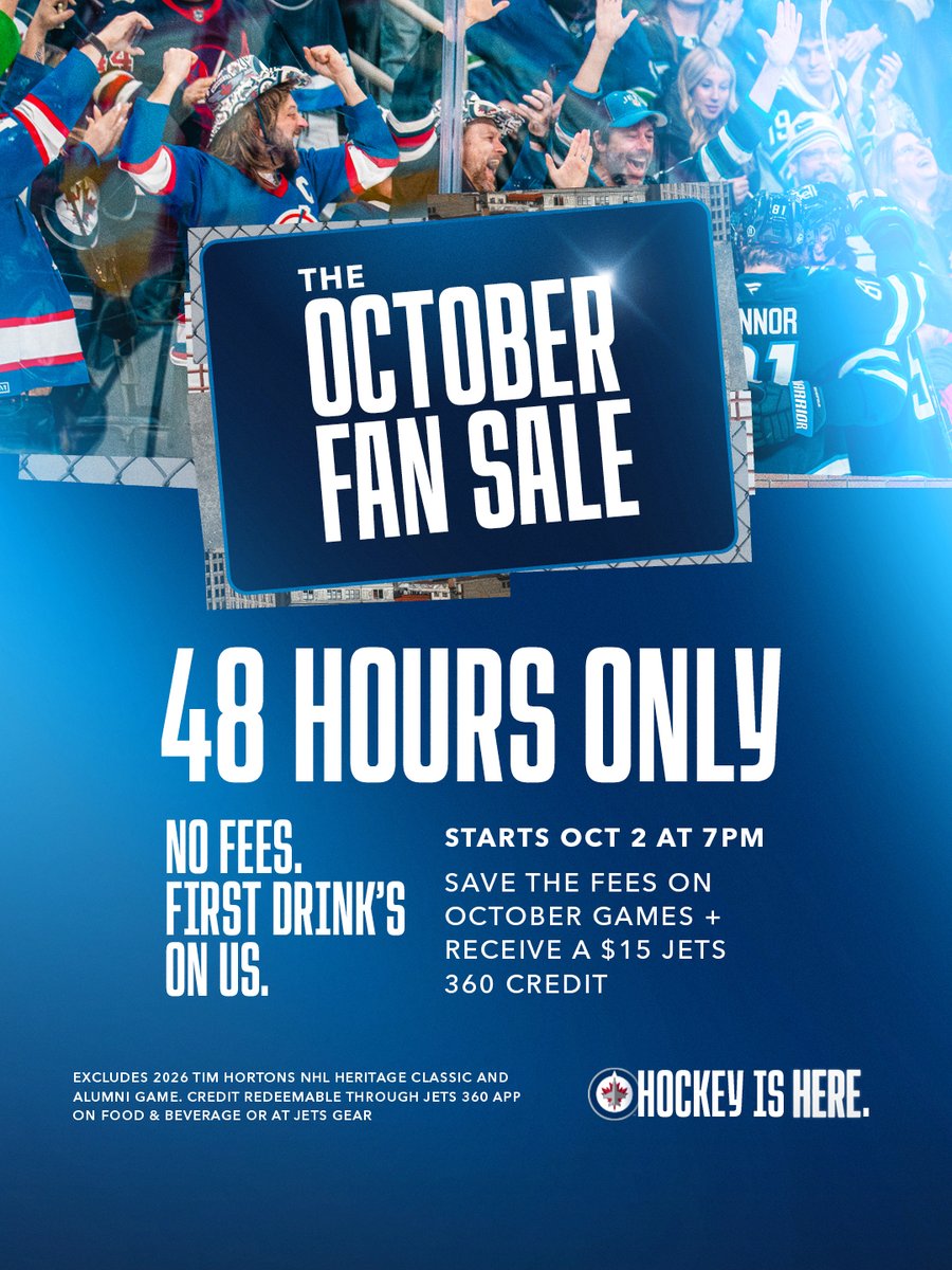 NHLJets's tweet photo. Coming this Friday 👀

No fees. First drink’s on us. https://t.co/MKHQIpMOLC