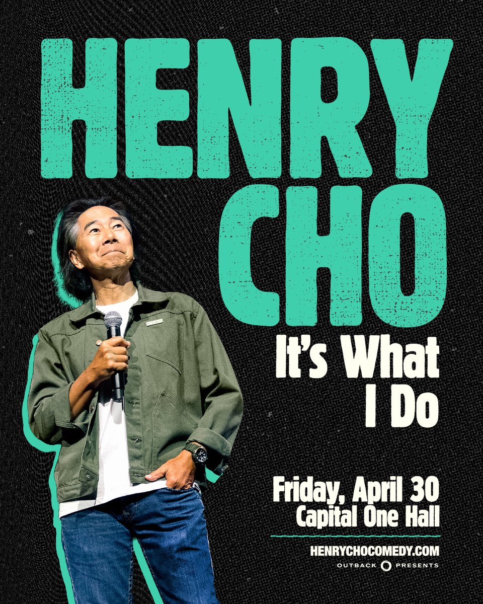 CapitalOneHall's tweet photo. .@henrychocomedy  will bring his signature clean Southern comedy to Tysons, VA on April 30, 2027 🎤 His relatable stand up show that blends sharp observational humor about family life, parenting, and more.

Unlock your tickets early on Oct. 1 w/ code GOLF: https://t.co/mriX0SVxl4 https://t.co/uei8StArzi