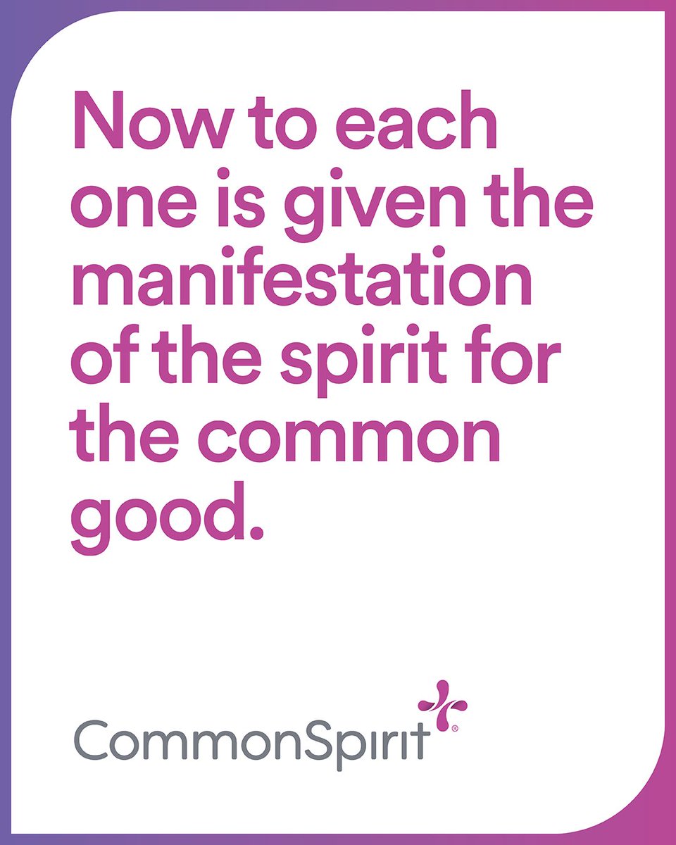 cshhouston's tweet photo. To each one is given the manifestation of the Spirit for the common good." At St. Luke’s Health, this is at the heart of our culture. Who inspires you with their dedication? Tag a colleague below to celebrate how they use their gifts to serve our community! https://t.co/DyGwlerNKJ