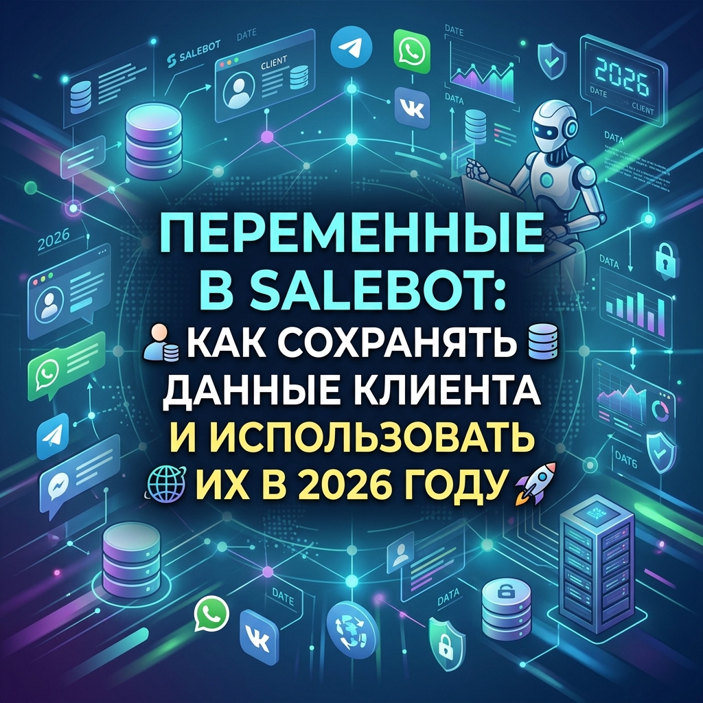 sens1k28's tweet photo. https://t.co/34SMuaFe6Z

Переменные в salebot — это внутренние ячейки памяти чат-бота, которые сохраняют ответы пользователя (имя, телефон, выбор товара) и позволяют использовать эти данные в следующих шагах сценария. https://t.co/mYa9fS4Pln
