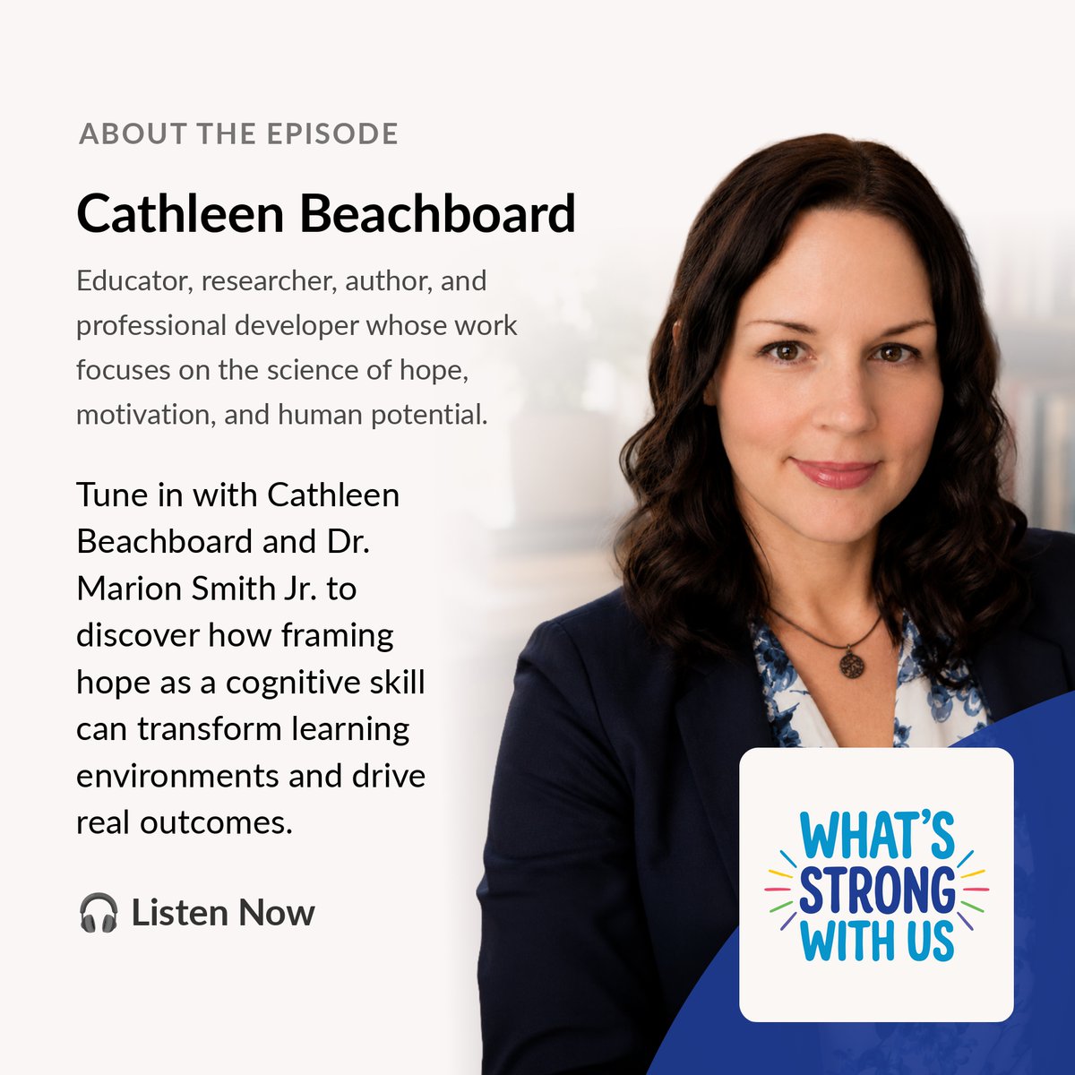 Thrively's tweet photo. 🎙️ Hope becomes powerful when we turn it into action.

Dr. Marion Smith Jr. and Cathleen Beachboard explore how educators can build hope through goals, agency, and pathways.

🎧https://t.co/hIUAknXPNC

#EducationPodcast #HopeInEducation https://t.co/77gKJRf2P2