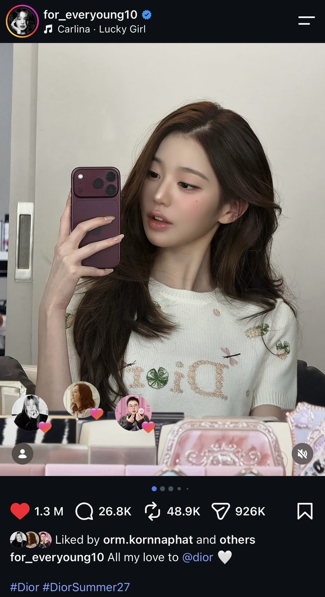 chaejigumi's tweet photo. orm went from liking wonyoung's pictures on instagram to finally getting to talk to her ahhhh i'm so happy 🥹🥹 

#DiorSummer27xLingOrm
#WonyoungDiorSummer27 https://t.co/qNFqCgwO2B