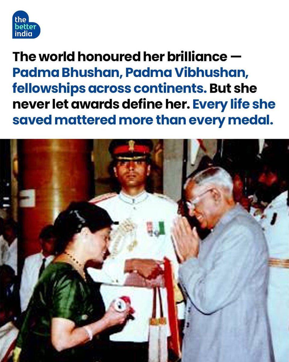 biasedbanti's tweet photo. #WomenInMedicine #Cardiologist
Story behind #HeartDay
"Godmother of Cardiology." 🩺Dr. S I Padmavati fled war, broke glass ceilings, and built India’s heart care from the ground up. https://t.co/OCJFcRod87