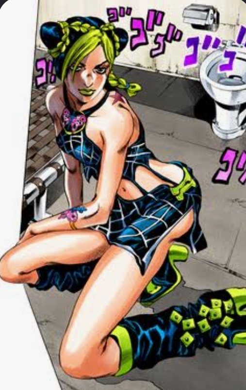 rocksdbum's tweet photo. @Sink1ngShip That's longer than any JJBA woman has had character. Plus don't do the sexualize/fan service card when Araki drew her like this and had her flicking her bean at the beginning. Not even Robin or Nami ever have that much ass out https://t.co/D44PuHb5G2