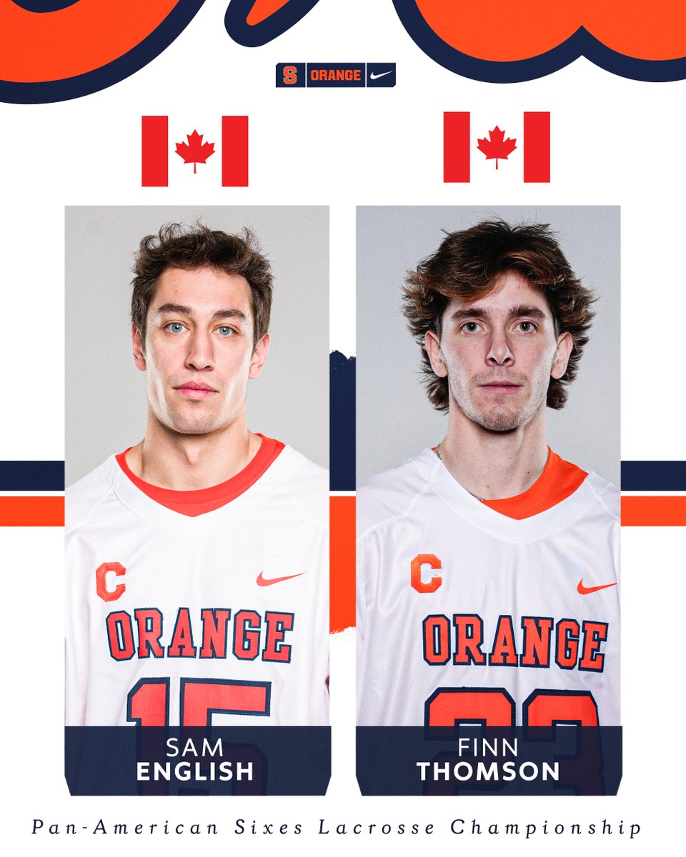 CuseMLAX's tweet photo. Pan-Am Sixes gets under way this afternoon in Oshawa!

Six former Orange will represent in the Championships this week, the first step towards the Olympic Summer Games in 2028!

#HHH x #LikeNoOther https://t.co/tnsHUpjdFr