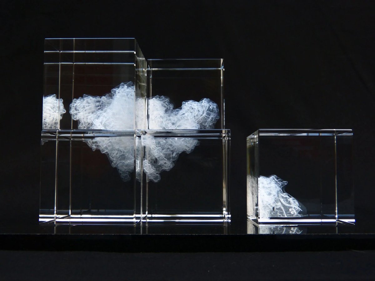 AestheticaMag's tweet photo. #MeetTheShortlist Aesthetica Art Prize 2026: Katharine Dowson
In 'A Window to a Future of an HIV Vaccine', Dowson depicts the virus' microscopic complexity in eight laser etched glass blocks.
At York Art Gallery until 15 November: https://t.co/BHbvkRgiJR https://t.co/QR6OdJe5gH