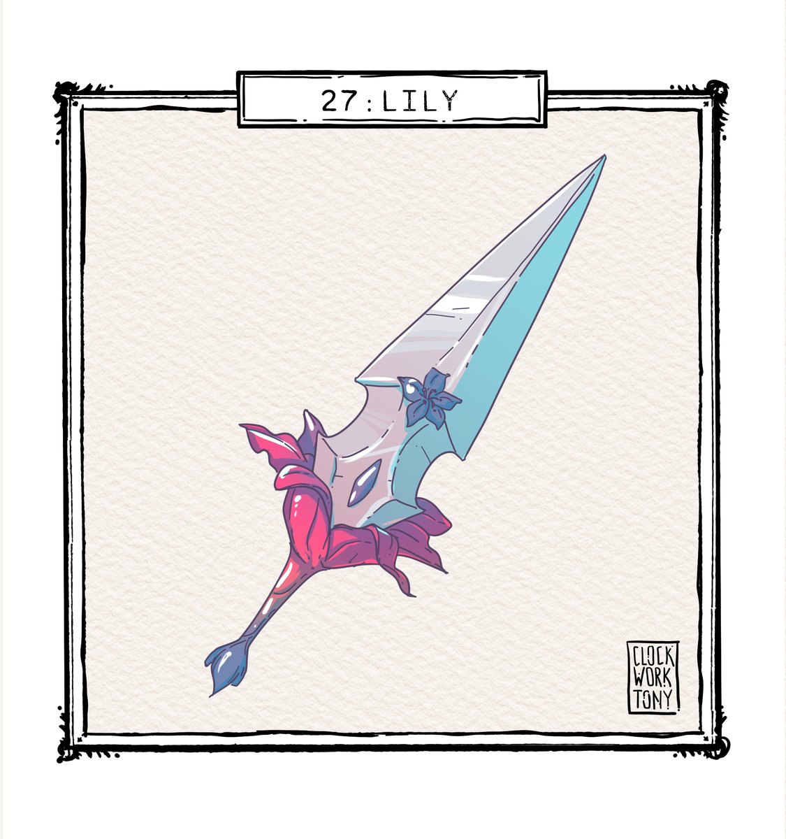 clockwork_tony's tweet photo. SWORDTEMBER DAY 27: LILY
#swordtember #swordtember2026 https://t.co/5WQoi3stAm