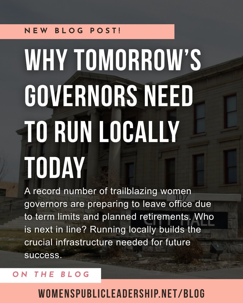 WPLNetwork's tweet photo. "@CAWP_RU found nearly 2/3 of women state reps identified the state legislature as their 1st elected office. 🚨 If women are underrepresented in state houses &amp; city halls today, they'll be underrepresented on gubernatorial ballots a decade from now 🚨"

🔗 https://t.co/FbE6VNWR2M https://t.co/o9txK91xgR