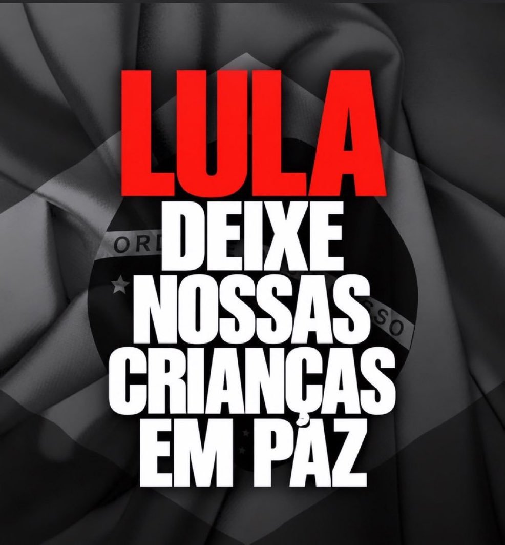 GibaPatriota's tweet photo. @JeffreyChiquini LULA NÃO TOQUE NAS CRIANÇAS 
#LulaNaoToqueNasCriancas https://t.co/zgeE96gfmD