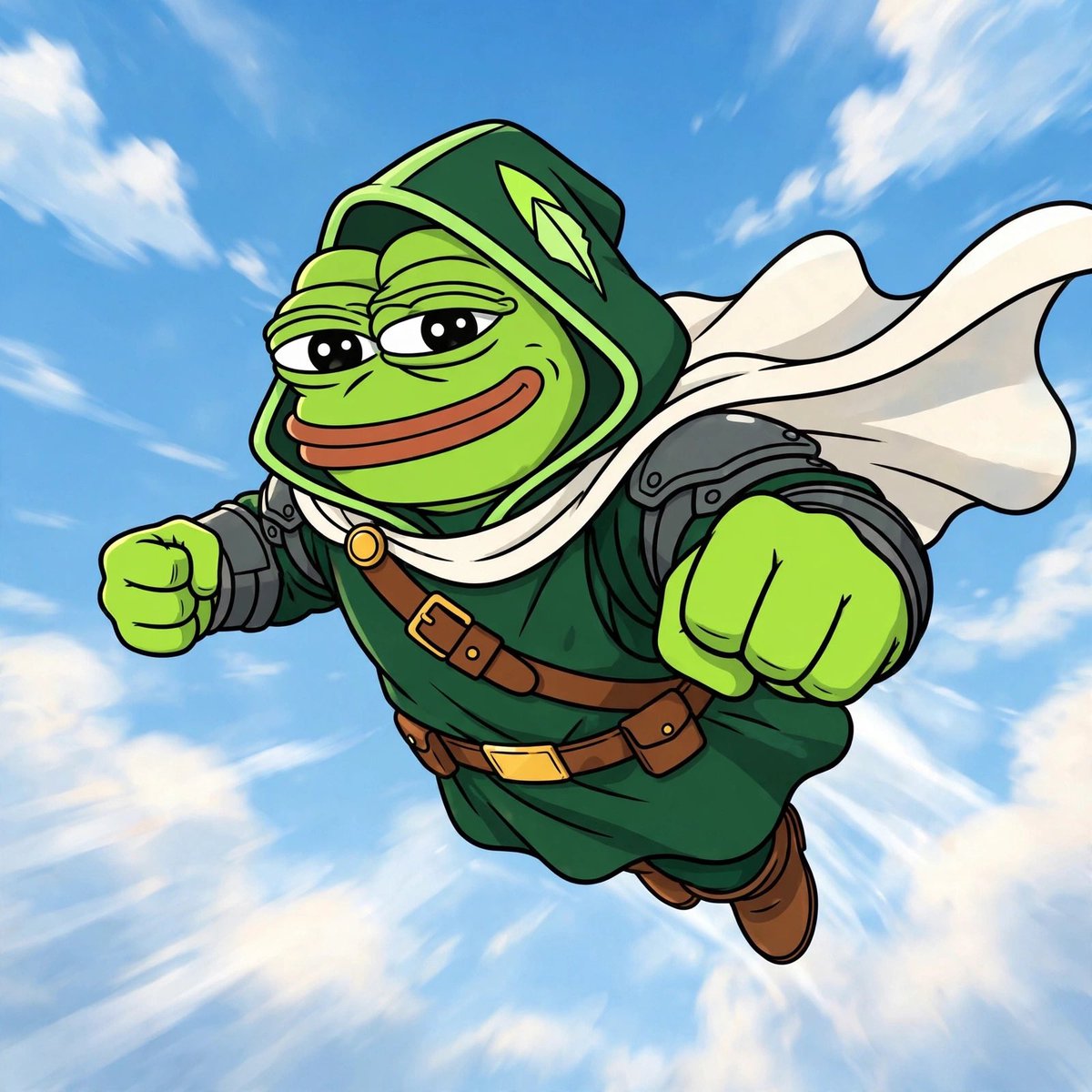 PepepadRH's tweet photo. Not all heroes wear capes. This one wears a hood. 🐸

$PEPEPAD saving your portfolio, one meme at a time. https://t.co/SfBXOF3SLc