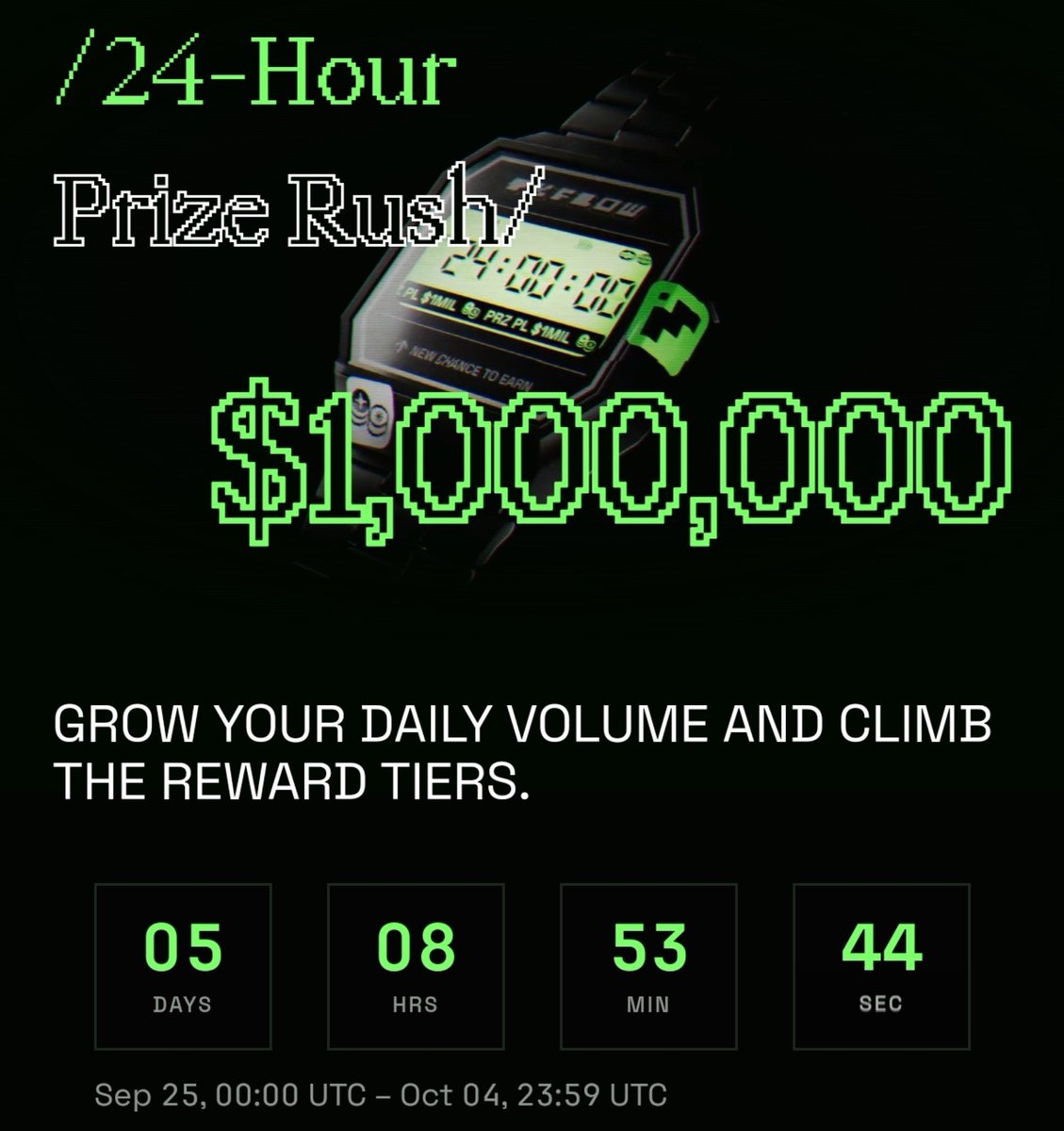 Nasky303's tweet photo. i love getting rewarded for trading, it’s literally a win-win for me. 

and @TxFlow_L1 just gave another reason to keep trading early. 

points season 1 launches Oct. 12 and users who traded before season 1 starts will be recognised from day one.

there’s also the 24-hour prize rush running until Oct. 4, with up to $1M in fee credits across the campaign.

if you’ve been trading on txflow already, the timing looks pretty interesting.

not yet on TxFlow?

here's how to get in:
- go to: https://t.co/7PpVW73IFW
- click join + connect your wallet
- trade perps (taker) > $0

txflow is a perp dex built for seamless trading, with lots of pairs, plenty of opportunities, and rewards for active traders.

thanks to my very good idolo @0xquad for onboarding me.