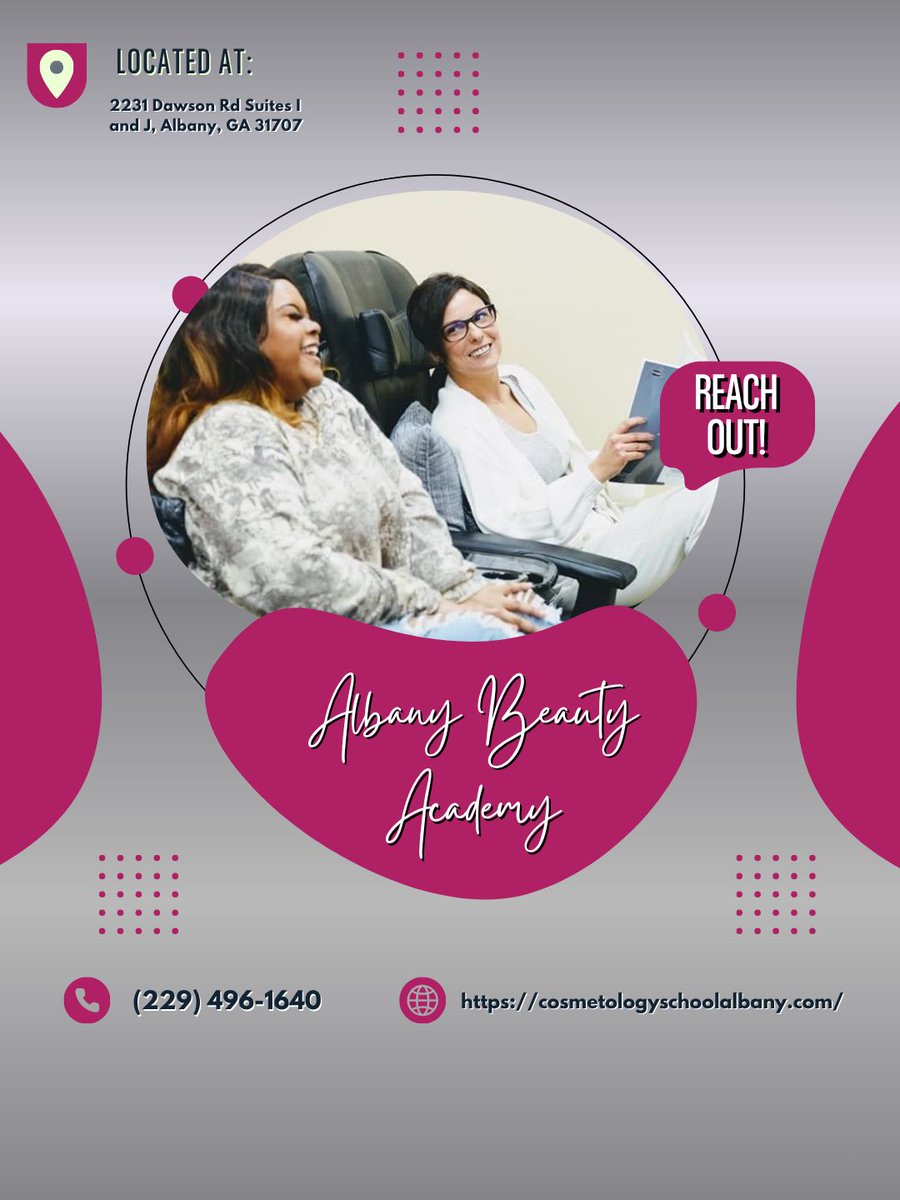 BeautyAlbany's tweet photo. Your journey starts here at Albany Beauty Academy through our beauty school programs. We guide students toward their goals step by step. Contact us at (229) 496-1640 today.
#BeautySchool #StudentStylist
https://t.co/IcbmHF6LLe https://t.co/ECjaGH84vf