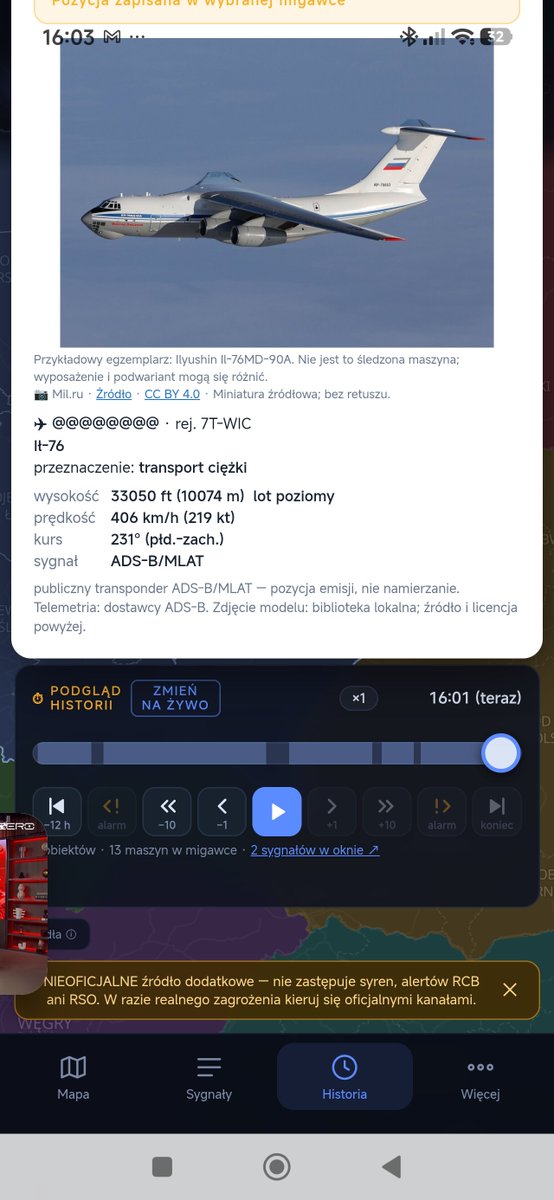 PuckFutin420's tweet photo. @FlysharkJacek Nad Polskę z Białorusi wlecial właśnie rosyjski IL 76. Jak ?! 🫪 https://t.co/XDCpJTlaKk