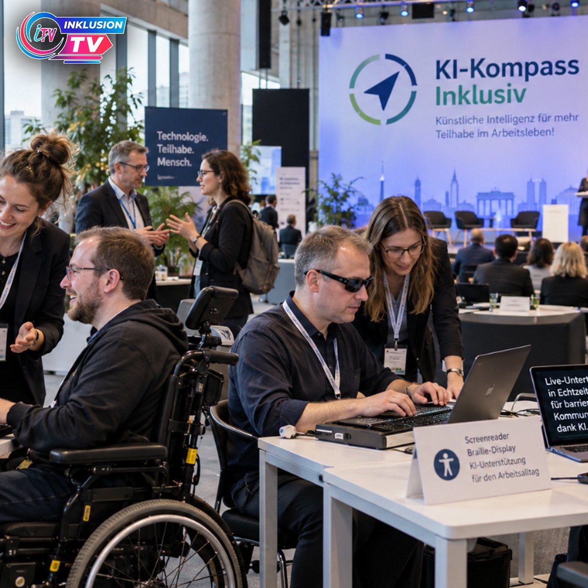 InklusionTV's tweet photo. 🤖♿ KI für mehr Teilhabe: Bei der Fachtagung „KI-Kompass Inklusiv“ in Berlin geht es darum, wie KI Menschen mit Behinderungen im Arbeitsleben unterstützen und Barrieren abbauen kann. 💙

#KI #Inklusion #BeruflicheTeilhabe #Barrierefreiheit https://t.co/KYLnT3q3kJ