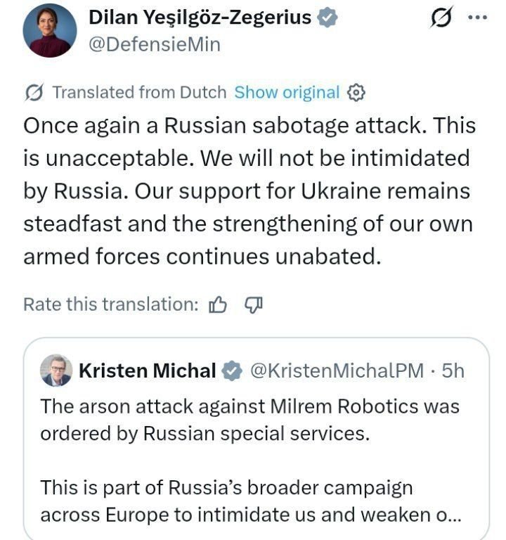 rusembassynl's tweet photo. 🇳🇱 Defence minister should finally realise that threatening Russia under a fabricated pretext is a road to nowhere. 
Russia is ready to give a LARGE-SCALE RESPONSE to any provocations against its sovereignty.
It would be wise to listen to those saying: "Russia is not my enemy". https://t.co/rIPV4Yf4oc