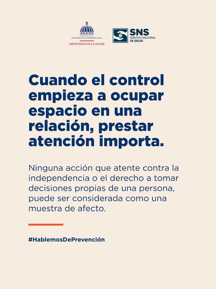 hspmvt's tweet photo. Preguntar si llegaste bien puede ser cariño. 

Necesitar saber dónde estás todo el tiempo es diferente.
Cuando la preocupación se convierte en vigilancia, prestar atención importa.
Reconocer las señales también es prevención.

#HablemosDePrevención #SNSRD https://t.co/AS0VZBZtAB