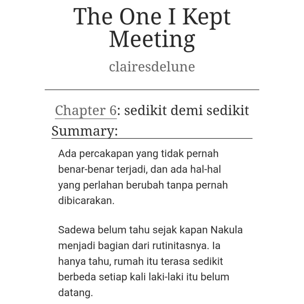 daijobuzz's tweet photo. — chapter 6 • sedikit demi sedikit

#beerlens 

singledad!🥃 x teacher!🔍

🔗 https://t.co/jJJyS1SU19 https://t.co/2dHQQCPCcm