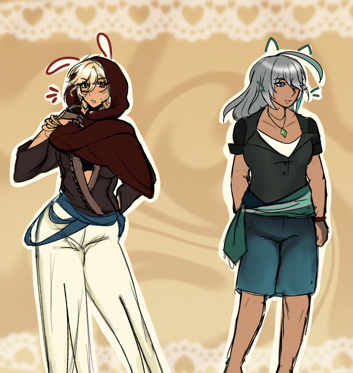 zumeown's tweet photo. Quick fem #haikaveh sketch :p (i hate bgs so its very random) https://t.co/XxJFr4u7Za