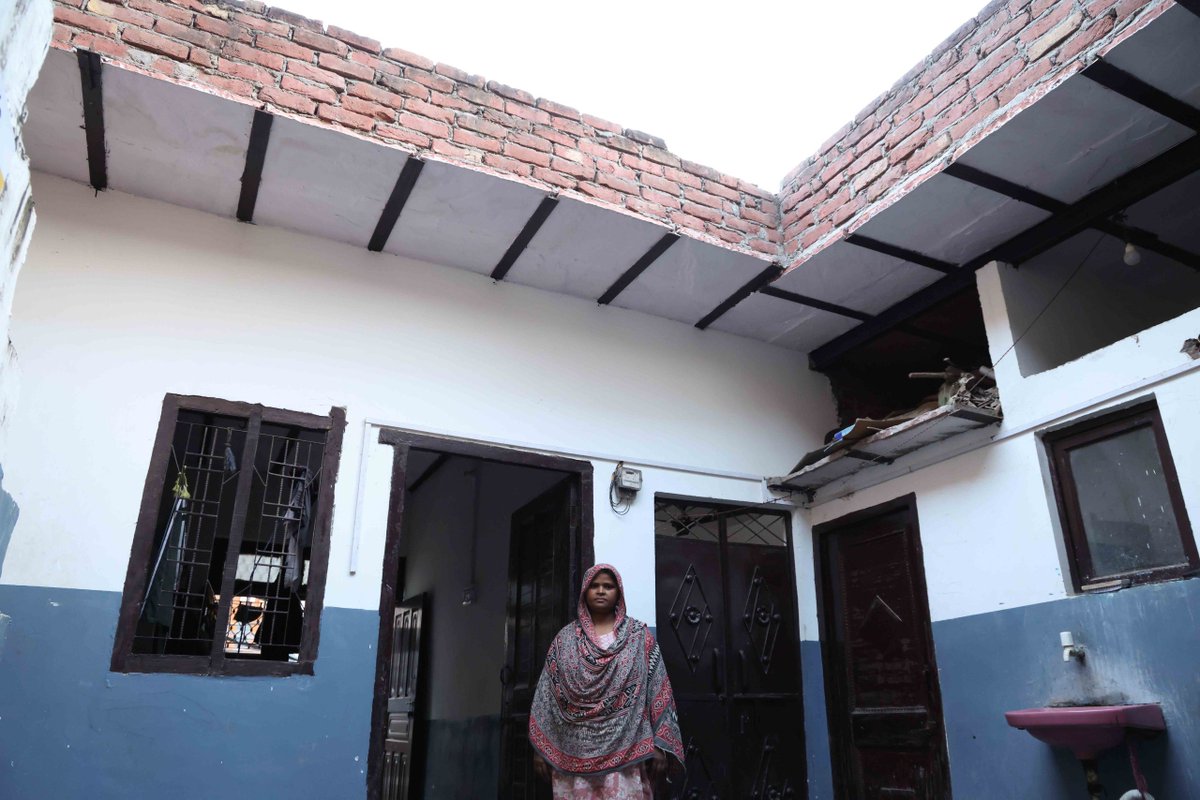 MujtabaAasif's tweet photo. About six years ago, I met the grieving family of Jamaluddin bhai in Shiv Vihar. During the brutal anti-Muslim Delhi Pogrom of 2020, he was lynched, leaving behind a family struggling to rebuild their lives from unimaginable loss.

At that time, Miles2Smile stood beside the family, helping them with their immediate needs. Later, four of his children were enrolled in our relief school in Loni, Ghaziabad, so that their education could continue despite everything they had endured.

His wife, Najis, has been working tirelessly to support the family. She makes and sells traditional cots to earn a livelihood.

This Ramadan, when I met the family again, Najis shared a simple but powerful wish. She wanted to rebuild and plaster the first floor of her home so that she could create another source of income for her family.

We promised to help.

With Zakat contributions, that promise has now been fulfilled.

Yesterday, we inaugurated their new Smile Home.

This is what Miles2Smile means to me — not just relief, but standing with families until they can rebuild their lives with dignity.

Another home. Another hope. Another set of smiles through Miles2Smile.