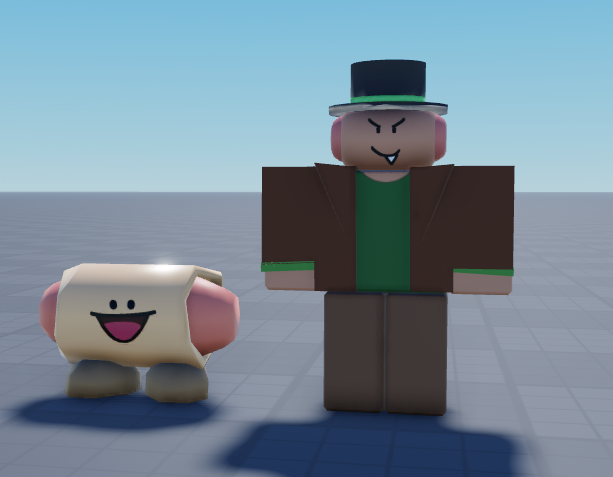 Sm00thie_stuffz's tweet photo. ok i made @/infadier!!!!!! hes based off of peoples interpretations of his profile. heres hotdog frank for refrence. say hi to hotdog frank!

#asymtwt #robloxtwt https://t.co/OlMym2IDH5