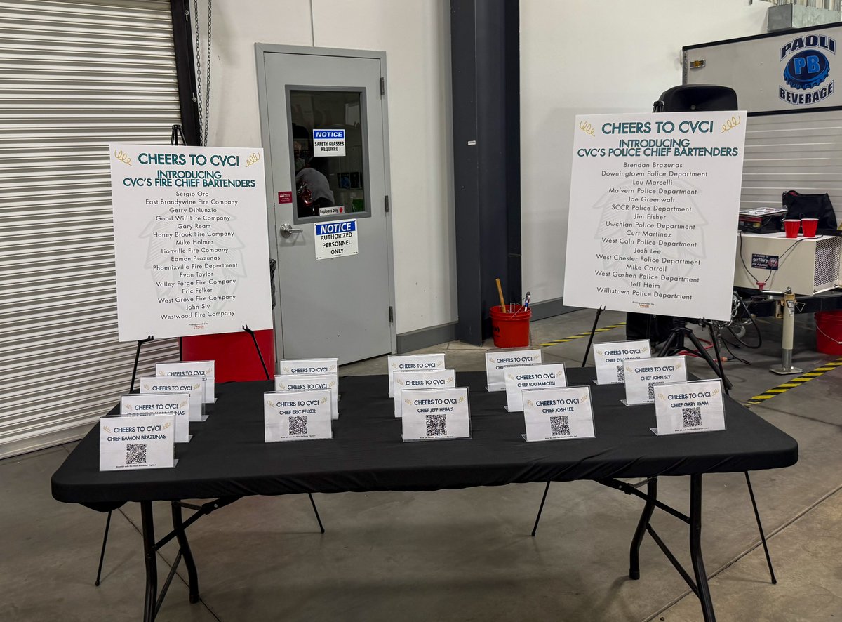 BELFORGroup's tweet photo. Recapping a fantastic evening at BELFOR as we hosted the 3rd Annual Cheers to CVC: Battle of the Badges! 🛡️🚒
 
This event gave us a wonderful opportunity to support the Crime Victims’ Center of Chester County while bringing together law enforcement, the fire service, community leaders, and valued industry partners right at our facility.
 
Together, we helped raise more than $80,000 to support CVC’s essential mission in our community. Thank you to everyone who made this event such a success! 😊

#BELFOR #CommunityFirst #BattleOfTheBadges #ChesterCounty #CrimeVictimsCenter #SupportLocal