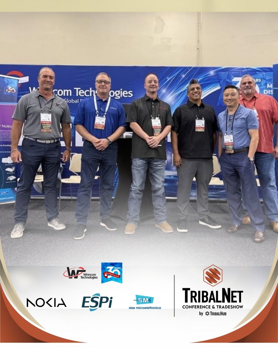 WinncomTech's tweet photo. Great to be part of the TribalNet Conference &amp; Tradeshow!  
We connected with industry professionals and showcased Winncom Technologies’ portfolio alongside @nokia, #ESPI, and #SIAEMicroelettronica.  
Thanks to everyone who stopped by! 📡
#TribalNet #WinncomTechnologies https://t.co/dr3Mv5nho6