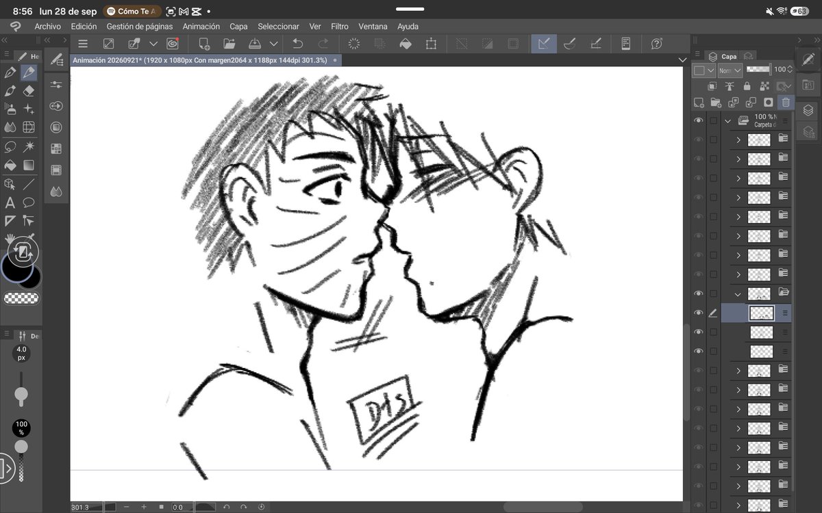 Daianats_'s tweet photo. Anoche haciendo mi tarea de animación (mientras escuchaba a Morat) me aburrí a la mitad y comencé a dibujar obkk en una de las capas xD últimamente tengo problemas de obsesión con el obkk xd

#obkk https://t.co/bQci7YQgA8