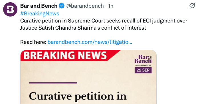 CiteCase's tweet photo. Can a curative petition be filed without exhausting review jurisdiction? 

This is an interesting question but the answer can be found in ORDER XLVIII Rule 2 of Supreme Court Rules.

The petitioner, in the curative petition, shall aver specifically that the grounds mentioned therein had been taken in the Review Petition and that it was dismissed by circulation.

So when a Review Petition has not been filed, how will the petitioner aver this?