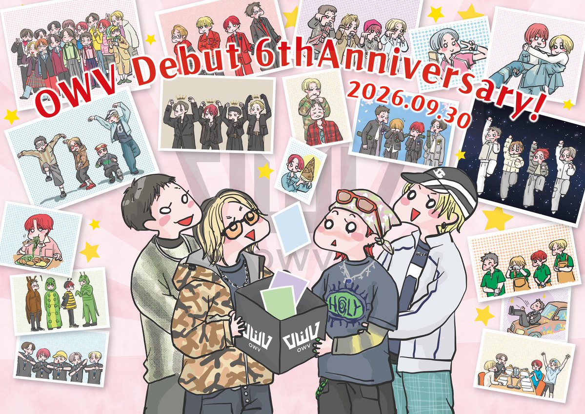 haruno_sou's tweet photo. OWVデビュー6周年おめでとう！！🎉
見ると元気になるグループとして名を馳せてくるようになって嬉しい！
応援していて本当に楽しいしありがとう
ずっとラビダビでデッカくなろうな！！

#OWV6周年もラビダビでいこう
#OWV_Debut_6thAnniversary https://t.co/SxOL37Jq9p