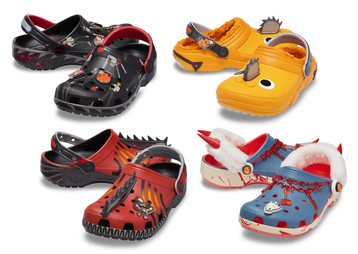 AndyCollectz's tweet photo. Chainsaw Man x Crocs Collection is coming soon!

-Characters
-Pochita
-Chainsaw Man
-Power

Drops first at New York Comic Con on October 8-11 and retailers later in the Fall. https://t.co/T56ay7IAy5