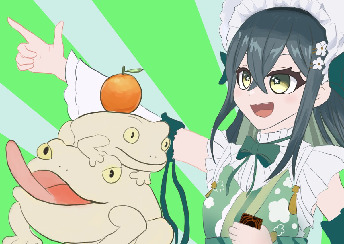 potatoClock18en's tweet photo. #さらまんだぁーと
ののちゃんが遊戯王始めてくれたの嬉しくて配信見ながら描いたぜ！ののちゃんの勝利を餅カエルも喜んでて可愛かったぜ！ https://t.co/U7Ma3eVtuS