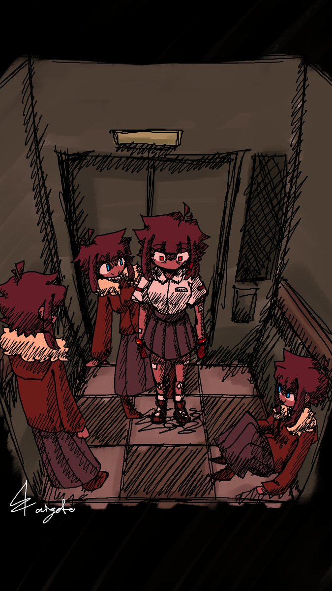 CatOfIkari's tweet photo. elevator ride of pain.

#oc #ocart #drawing #art #artist https://t.co/E2I7vflyuM