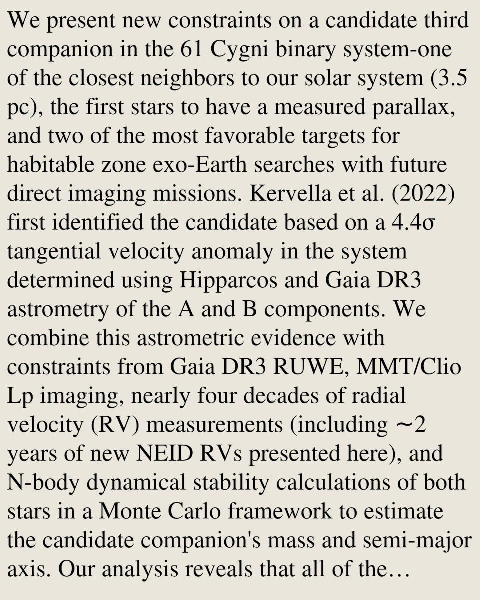 QCLN's tweet photo. Worlds Next Door. V. A Candidate Solar System Scale Super-Jupiter in the 61 Cygni Binary System

Aniket Sanghi, Billy Quarles, Andrea S. J. Lin, Cheyanne Shariat, Pierre Kervella, James Mang, Dimitri Mawet, …
https://t.co/Zt4hQiJg24 [𝚊𝚜𝚝𝚛𝚘-𝚙𝚑.𝙴𝙿 𝚊𝚜𝚝𝚛𝚘-𝚙𝚑.𝚂𝚁] https://t.co/45YNmmneZU