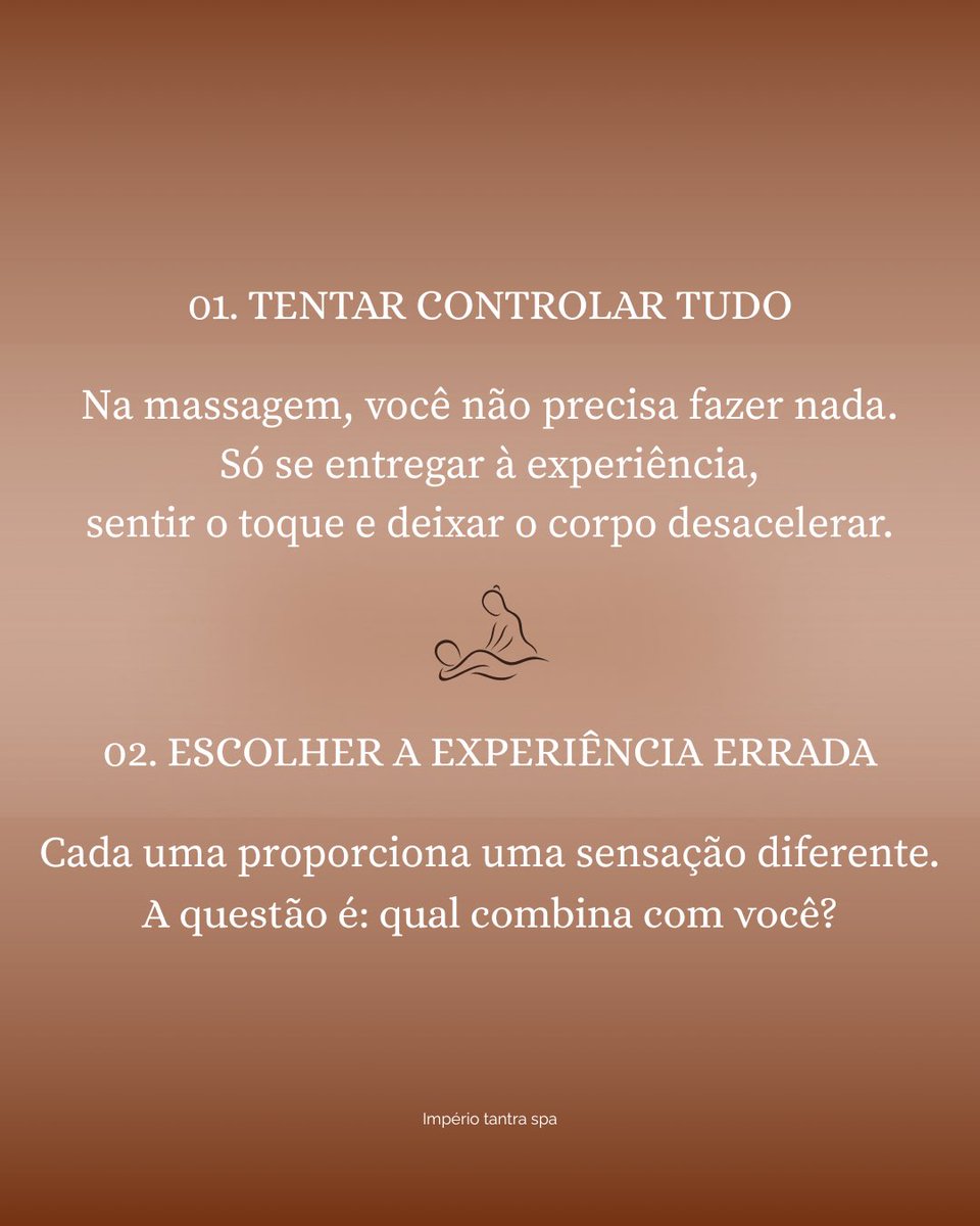 imperio_spa's tweet photo. Relaxar também é saber se entregar. 😮‍💨✨

Confira 3 erros que podem atrapalhar sua experiência na massagem.

#ImperioSpa #Massagem #Relaxamento #Nuru #Tantra #FourHands https://t.co/KPMzzWsANg