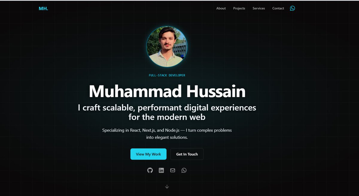 MHussain_WebDev's tweet photo. Rebuilt my Full-Stack Developer portfolio from scratch! 

Specialized in React.js, Next.js, Node.js &amp; modern UI/UX design that actually converts visitors into customers.

 Live Demo: https://t.co/5ys1Elc8nZ

DM is open for freelance projects &amp; custom web development! https://t.co/yuDvliq3nr