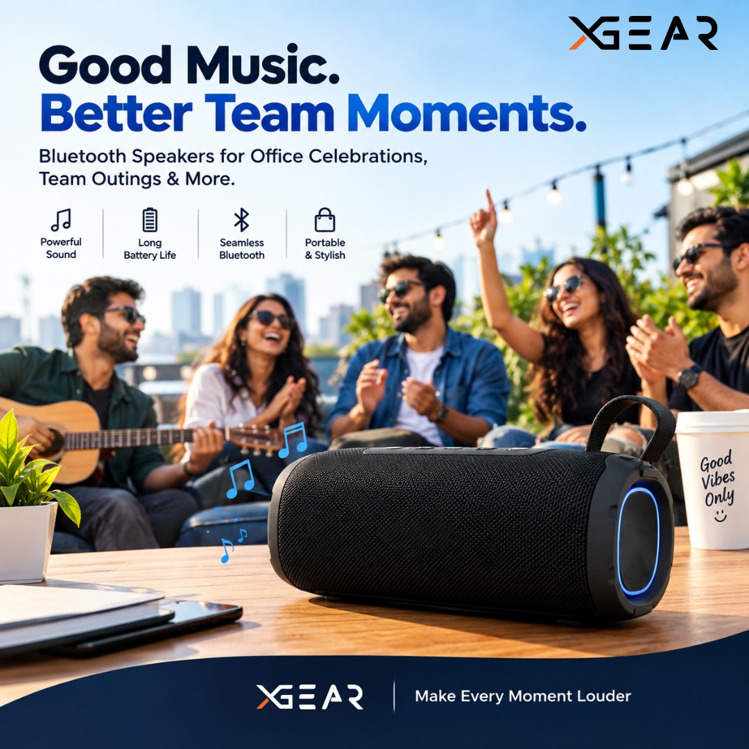 XGearOfficial's tweet photo. Good music, great vibes, and team moments worth remembering! 🎶

Make every office celebration and team outing more fun with Bluetooth speakers
.
Looking for tech gifts for your team? 
DM “CATALOGUE” for corporate gifting and bulk orders.

#XGear #CorporateGifting #TeamOutings https://t.co/WYhVCE9DbU