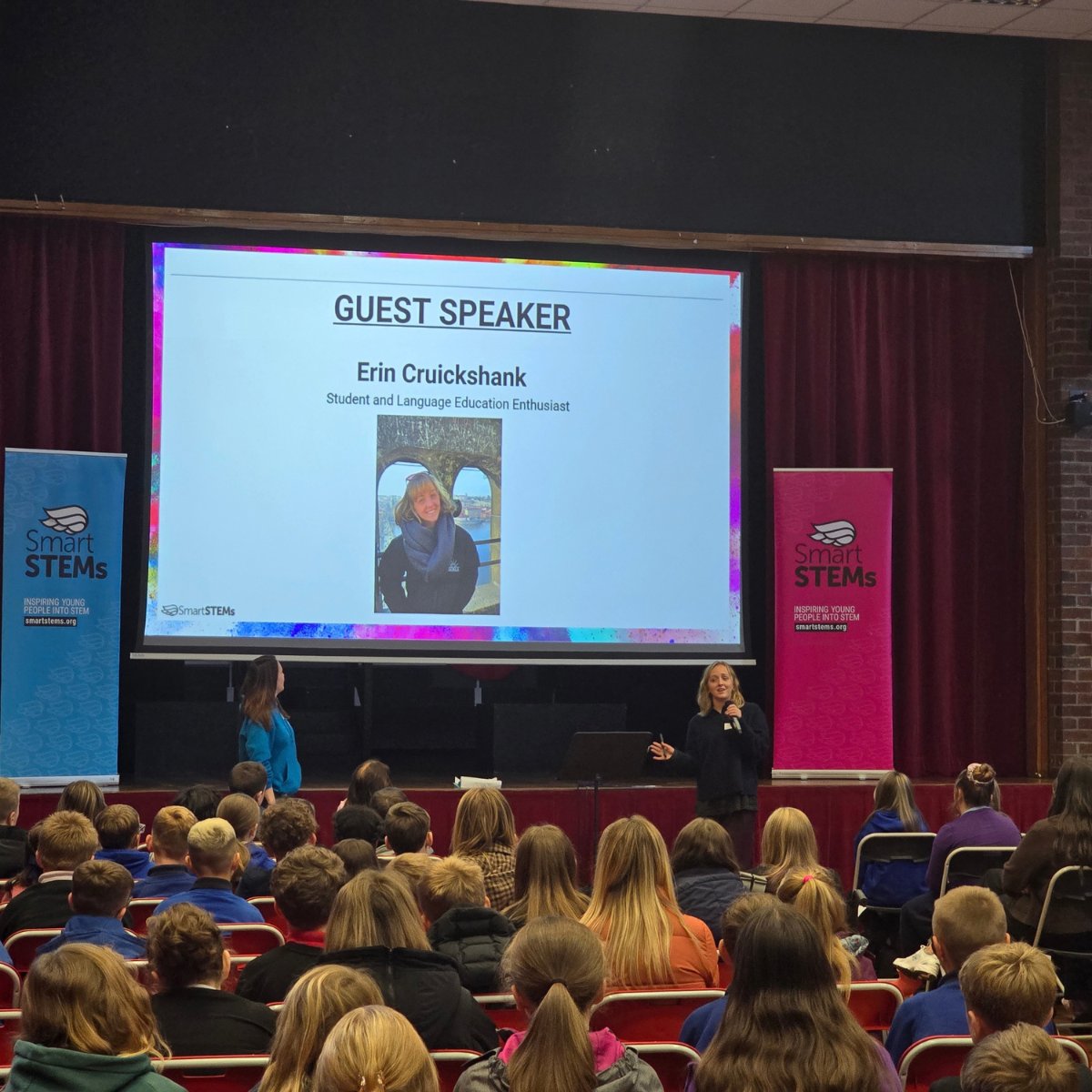SmartSTEMs's tweet photo. Fantastic day hosting a Hub event at Whitburn Academy on Sept 24 with @OgilvieHomes.

We welcomed back Erin, a past pupil, as a guest speaker. From there, pupils from the 6 local feeder primary schools attended interactive workshops and got a glimpse of their future high school. https://t.co/FuoWksY6L4