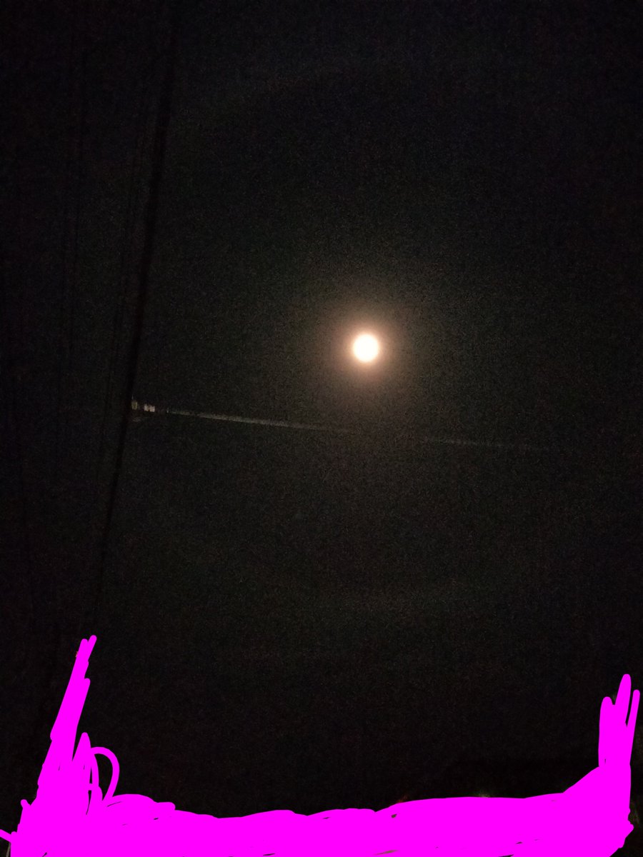flyrichbounce's tweet photo. いつぞやの夜月🌕️✨

＃月輪が綺麗 https://t.co/JbCWL8Apqn