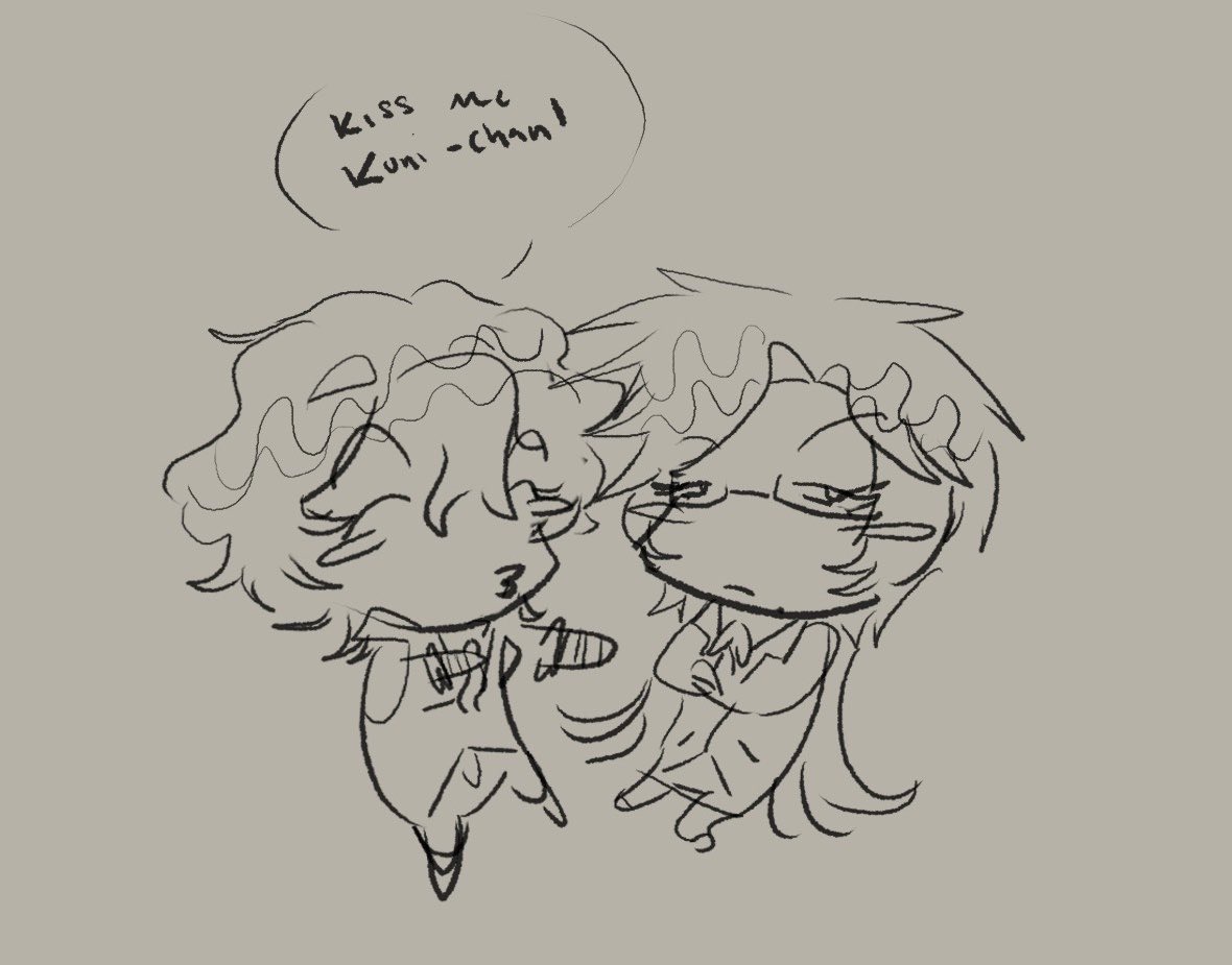 kunibabess's tweet photo. #kunizai i can’t draw dazai at all it never feels like her…. Go my kunizai yuri https://t.co/mnub3KDp2r