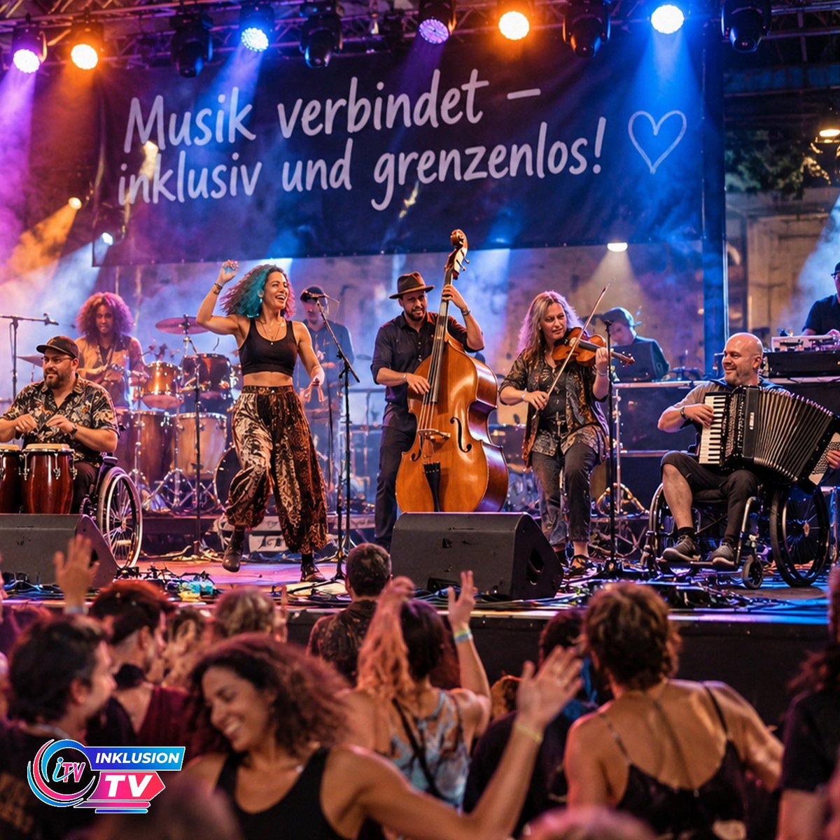 InklusionTV's tweet photo. 🎶♿ Musik verbindet: Beim inklusiven DiS-Festival kommen Menschen mit unterschiedlichen Voraussetzungen durch Musik und Kultur zusammen. Heute macht das Festival mit KIBAB im Bahnhof Langendreer Station. 💙

#Inklusion #DiSFestival #MusikFürAlle #Teilhabe #Bochum https://t.co/cfP9HBJ7op