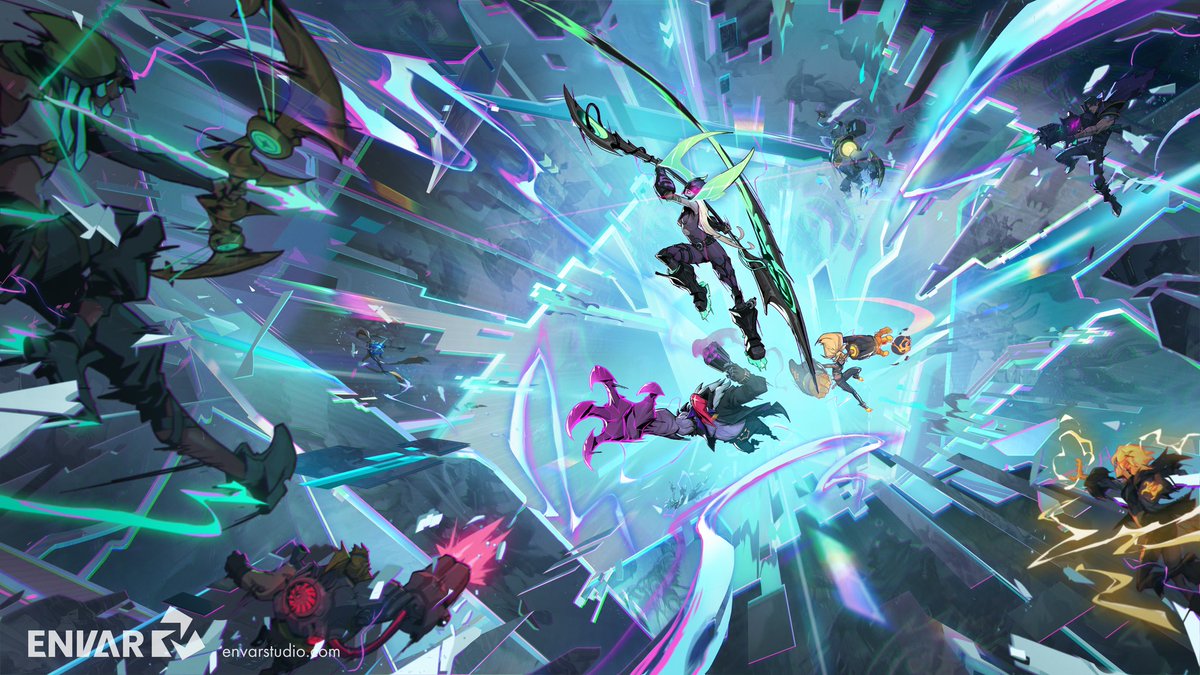 EnvarStudio's tweet photo. Illustrated key art for season two of Theorycraft Games' Supervive! 💥
Artists: Idebaldo Marques and Aida Adelinne https://t.co/nSfgkz2lAu
