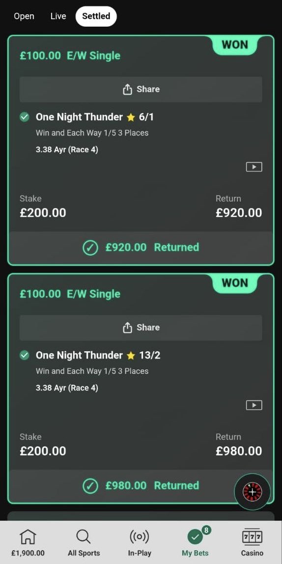 BalaclavaTips's tweet photo. The Each Way Thief told you he’d been waiting for that one!

Got the price. Did the business. Exactly how it should be. https://t.co/vrdx7CbCGj