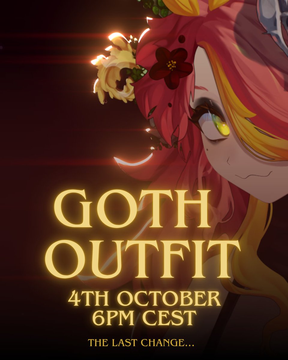 MallieSprout's tweet photo. 🍂Get ready for Goth Girl era...🍂
NEW OUTFIT DEBUT
4th of October | 6PM CEST

Is this, the Last Change? 🧡 https://t.co/5gj8SLlLmw