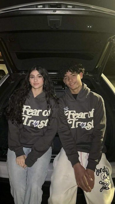 its_shine2's tweet photo. Christian’s Ronaldo Jr.and his girlfriend looking happy together in matching outfits❤️ https://t.co/9g099lb5Qo