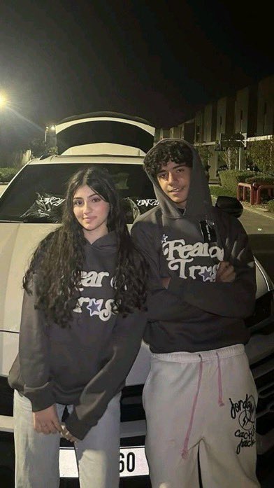 its_shine2's tweet photo. Christian’s Ronaldo Jr.and his girlfriend looking happy together in matching outfits❤️ https://t.co/9g099lb5Qo